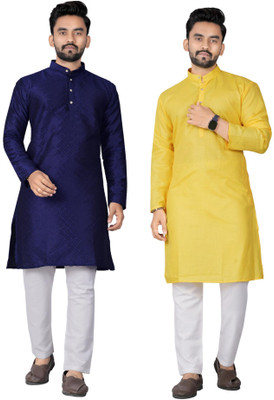 DHASU TRENDZ Men Solid Straight Kurta(Multicolor)