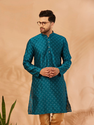 ARMAAN ETHNIC Men Self Design Straight Kurta(Light Green)