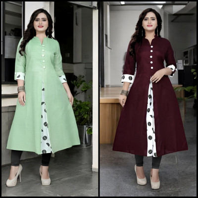 Rangrasiya Tex Women Solid A-line Kurta(Multicolor)