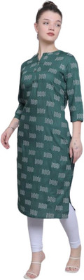 AMYANVI Women Floral Print A-line Kurta(Green)