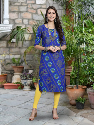 EthnicBasket Women Colorblock A-line Kurta(Multicolor)