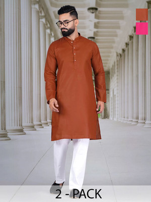 Moda Rapido Men Solid A-line Kurta(Multicolor)