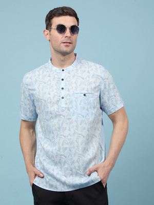 CRIMSOUNE CLUB Men Self Design A-line Kurta(Blue)