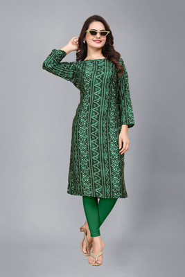 HouseOfCommon Women Printed Straight Kurta(Multicolor)