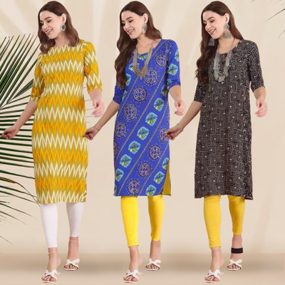 1 Stop Fashion Women Printed A-line Kurta(Multicolor)