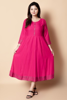 KashisCreation Anarkali Gown(Pink)