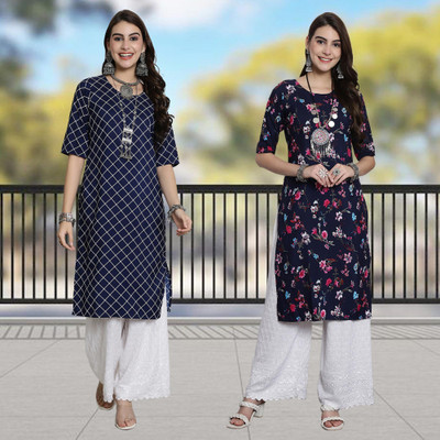 Moda Rapido Women Printed A-line Kurta(Multicolor)