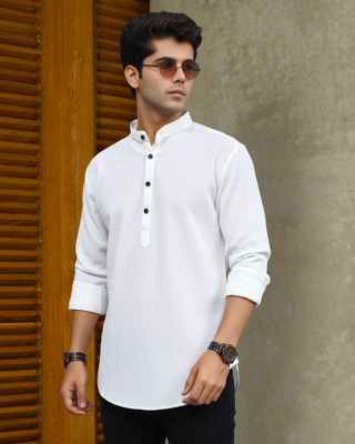 METRONAUT Men Solid High Low Kurta(Multicolor)