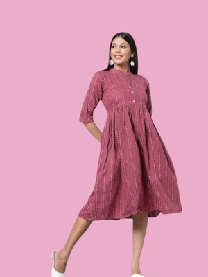 Db Fashion Xx Women Printed Anarkali Kurta(Maroon)