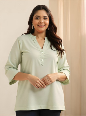 PP Vastram Women Solid A-line Kurta(Light Green)