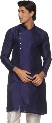 Sethukrishna Men Solid A-line Kurta(Dark Blue)