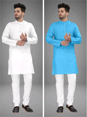 click n buy Men Solid Straight Kurta(Multicolor)