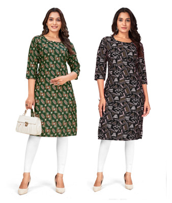 SAIKRUPA FASHION Women Printed A-line Kurta(Multicolor)