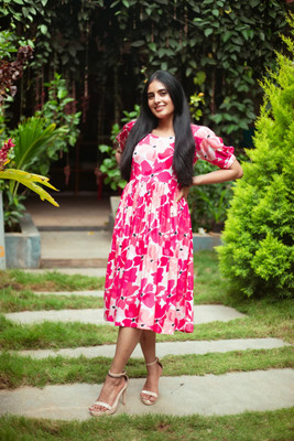 NG CREATION Women Floral Print Anarkali Kurta(Multicolor)