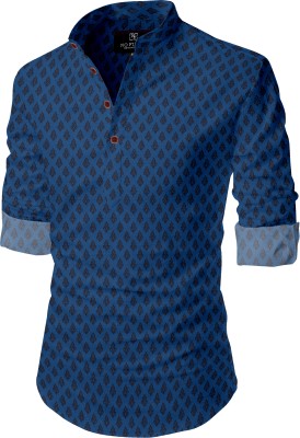 Mannu storee Men Solid Straight Kurta(Blue)