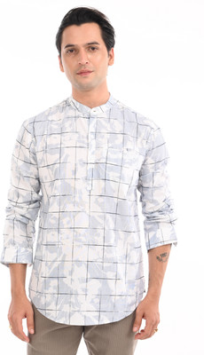 Estilocus Men Solid Straight Kurta(Beige)