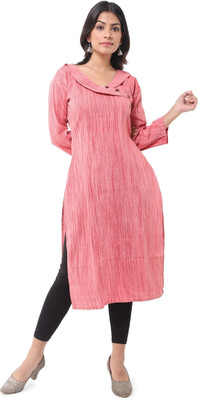 DESHBANDHU DBK Women Solid Straight Kurta(Pink)