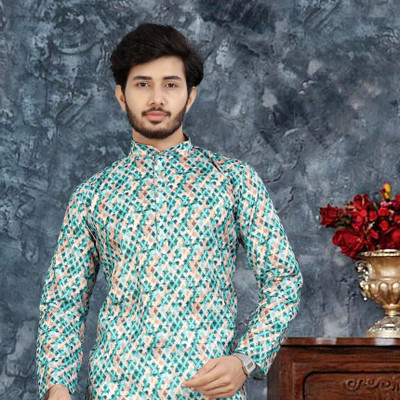 CRYSTALREVENUE Men Printed Straight Kurta(Multicolor)