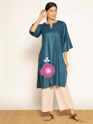 LetsDressUp Women Printed Ethnic Dress Kurta(White)