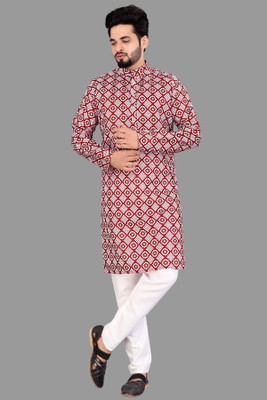 MENTIFIC Men Kurta Pyjama Set