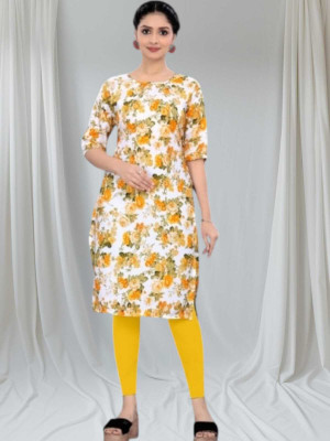 dharmanandan creation Women Printed Flared Kurta(Multicolor)