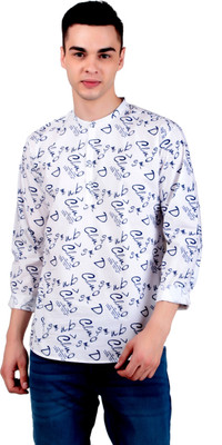 MADE IN THE SHADE Men Self Design Straight Kurta(Multicolor, Blue)