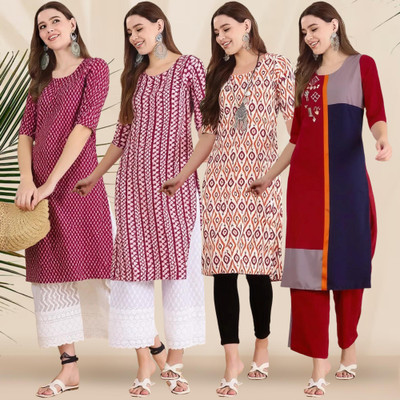 EthnicBasket Women Printed A-line Kurta(Multicolor)