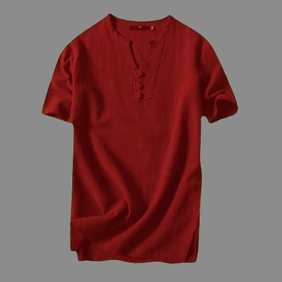 HouseOfCommon Men Solid Straight Kurta(Maroon)