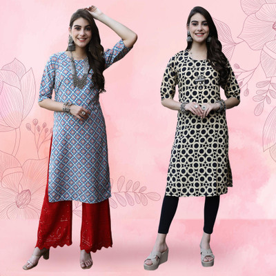 EthnicBasket Women Printed A-line Kurta(Multicolor)