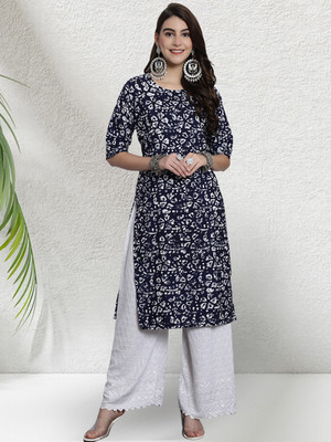 1 Stop Fashion Women Printed A-line Kurta(Multicolor)