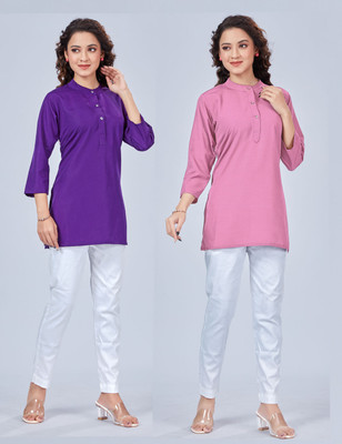 SPGR Women Solid Straight Kurta(Multicolor)