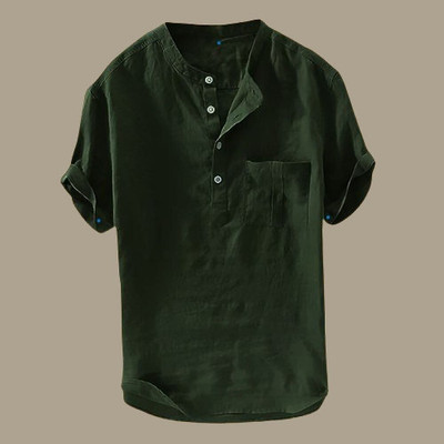 SuperTrend Men Printed Straight Kurta(Green)