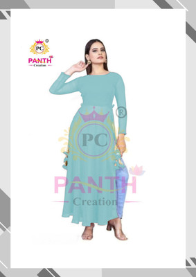 Panth Creation Women Solid A-line Kurta(Multicolor)