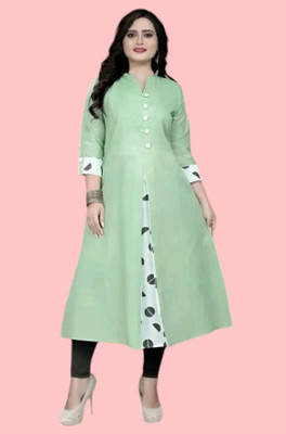 DB Fashion Women Solid Anarkali Kurta(Green)