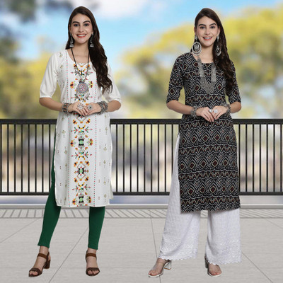 Moda Rapido Women Printed A-line Kurta(Multicolor)