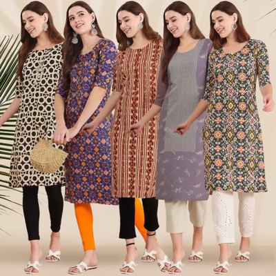 EthnicBasket Women Printed A-line Kurta(Multicolor)