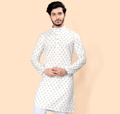Nnc Men Printed Straight Kurta(Multicolor)