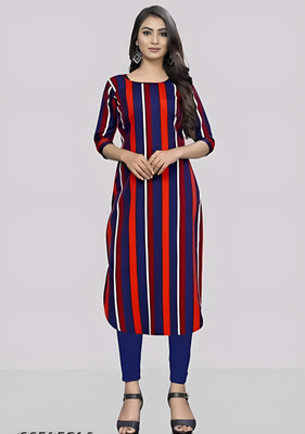 SHREE INFINITY EXPORT Women Printed A-line Kurta(Red)