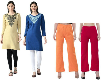 Indeweaves Women Self Design A-line Kurta(Multicolor)