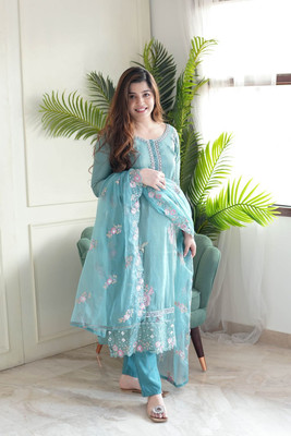 RANGTARA Embellished Kurta, Trouser/Pant & Dupatta Set