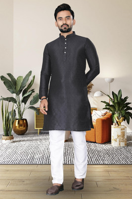 vuriq Men Solid Straight Kurta(Light Green)