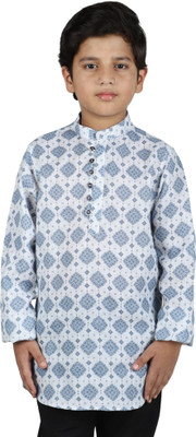 Jammer Boys Printed A-line Kurta(Blue)