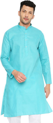 MAHARAJA Men Solid Straight Kurta(Green)