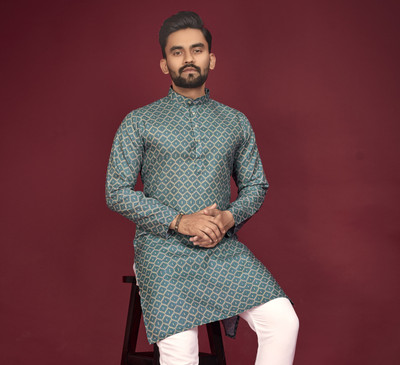 HIKNOCK Men Self Design Straight Kurta(Multicolor)