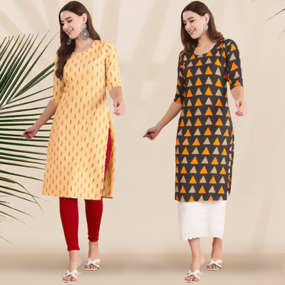 1 Stop Fashion Women Printed A-line Kurta(Multicolor)