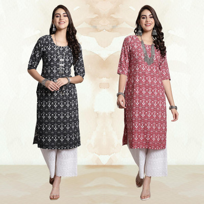 Moda Rapido Women Printed A-line Kurta(Multicolor)