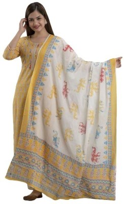 Growmore Fab Printed Kurta, Salwar & Dupatta Set