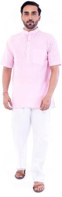 DESHBANDHU DBK Men Solid Straight Kurta(Pink)