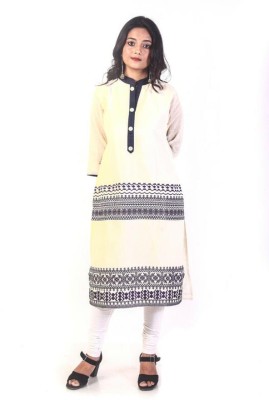 Indrani Fashion Women Printed A-line Kurta(White)