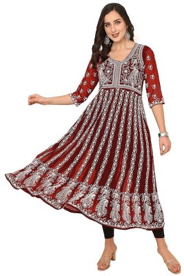 MRT Women Self Design Anarkali Kurta(Multicolor)